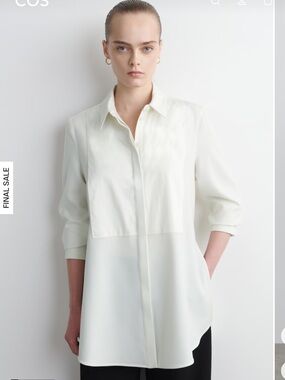 Cos Wool-Blend Tuxedo Shirt